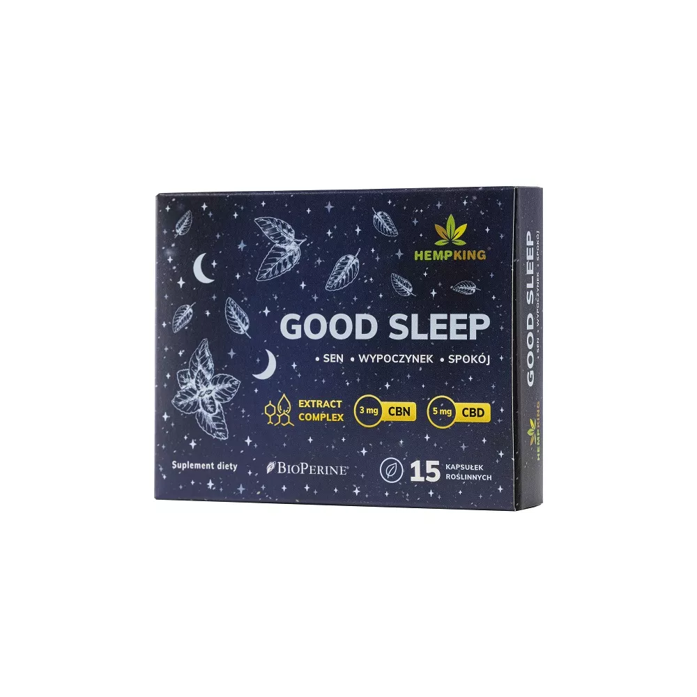 Billede af Good Sleep, Melatonin, CBD, CBN + 5 plante-ekstrakter, 15 Kapsler
